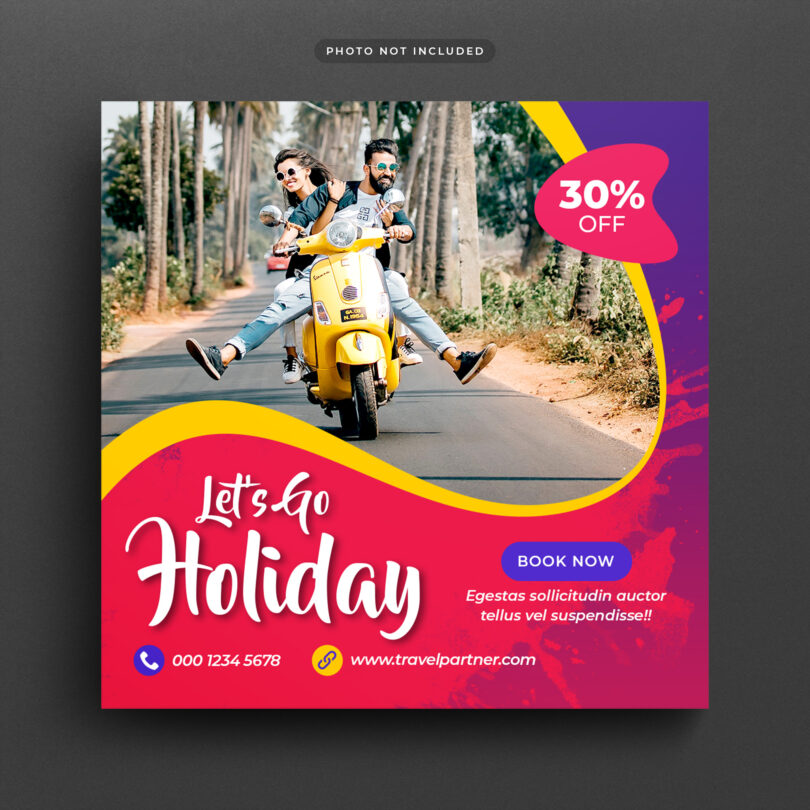 Premium Holiday Travel Social Post PSD Templates