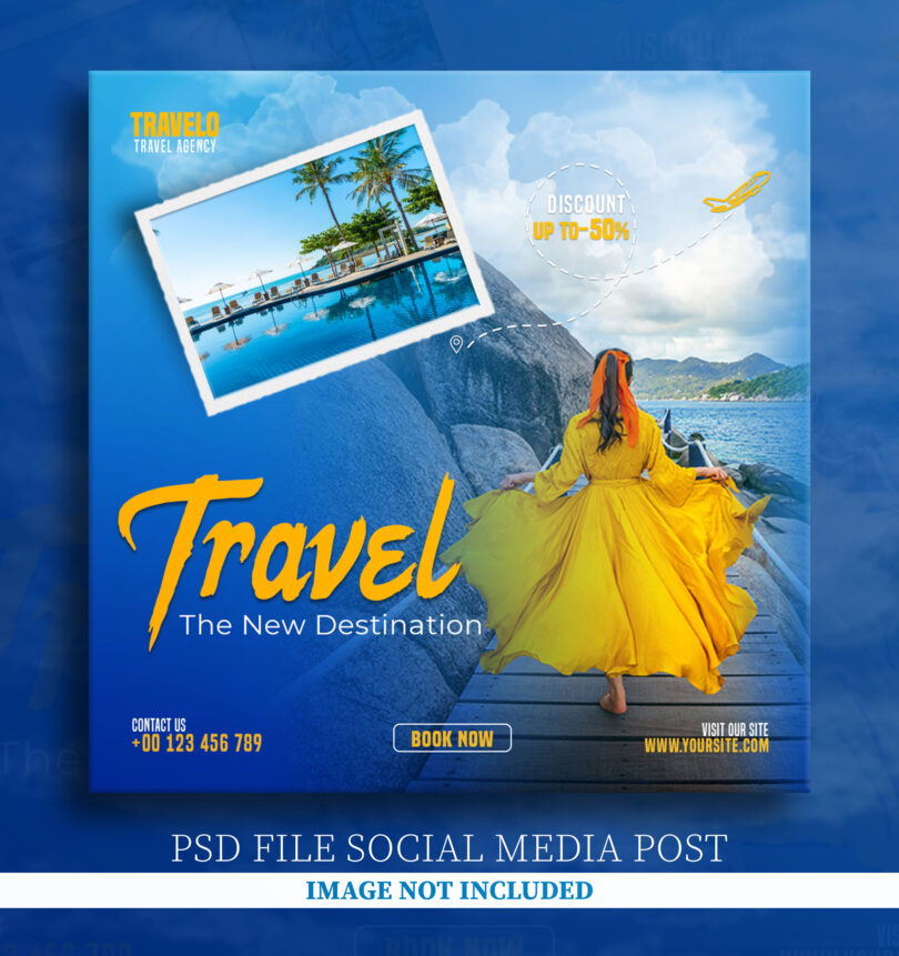 Premium Travel Social Post PSD Templates